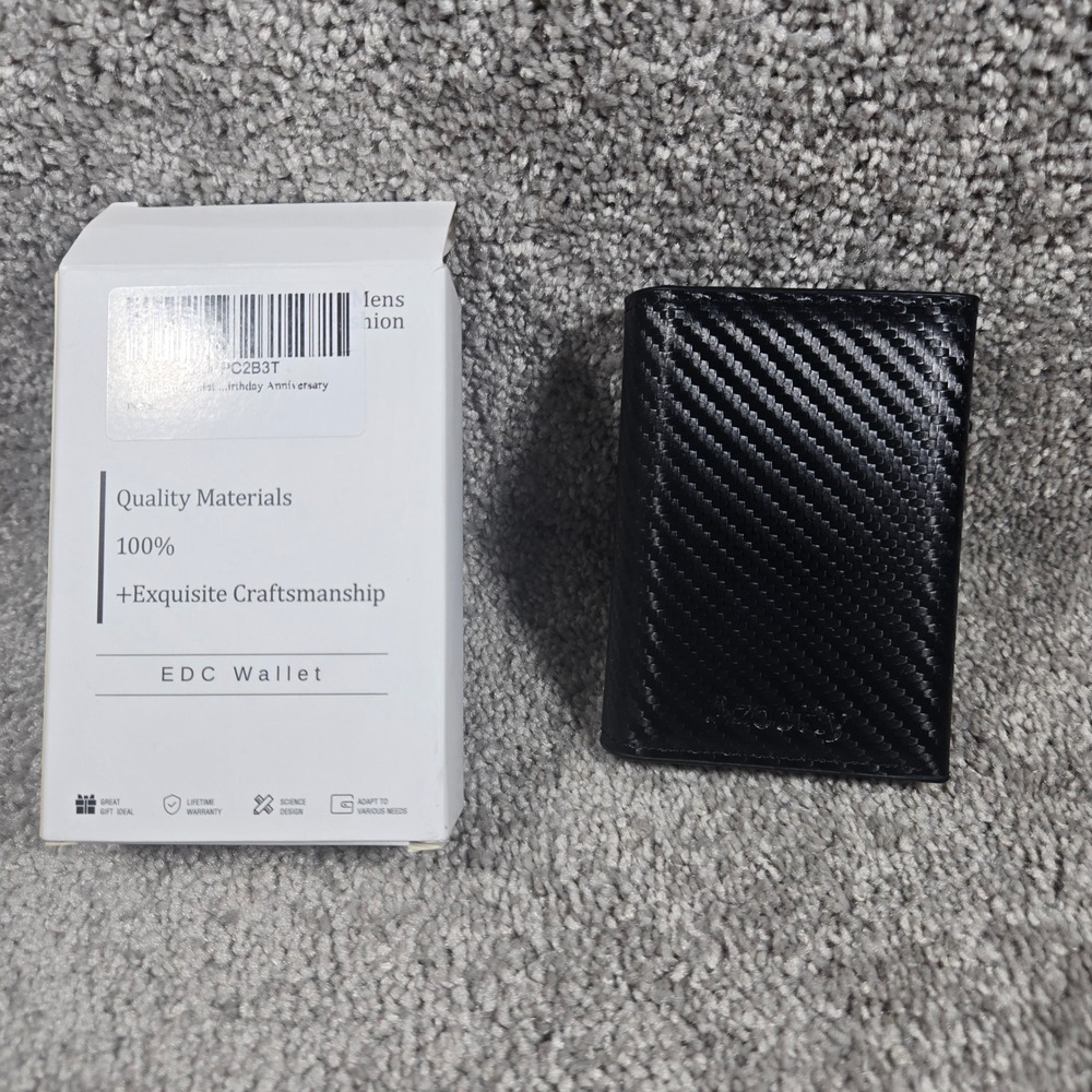 Furid EDC Wallet Black Carbon Fiber Pop Up‎ Card Holder Mens OS